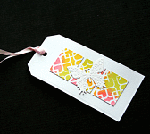 Butterfly Trellis Tag - Handcraftted gift tag - dr17-0064